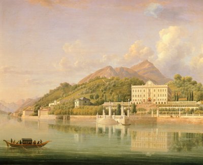 Villa Carlotta en Tremezzo, Lago de Como, por Jean Joseph Xavier Bidauld (1758-1846), Italia de Jean Joseph Xavier Bidauld