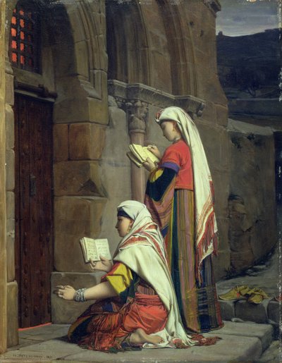 Mujeres cristianas en la tumba de la Virgen, 1871 de Jean Jules Antoine Lecomte du Nouy