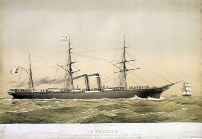 El transatlántico Pereire era un barco de vapor y un helice que prestaba servicio entre Le Havre y Nueva York y en 1868 entre Brest y Nueva York. "El Pereire fue construido en Glasgow en 1864. Pertenece a la Compagnie Générale Transatlantique de Emile Pere de Jean Jules Koerner