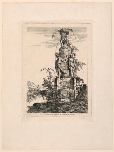 Diseño para una fuente fantástica de Jean Laurent Legeay