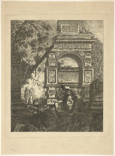 Frontispicio, placa uno de Vasi Invention de Jean Laurent Legeay