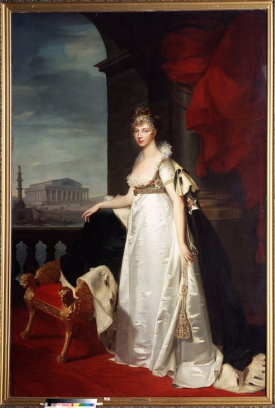 Retrato de la emperatriz Isabel Alexeievna (Isabel Alexeievna, princesa Luisa Augusta de Baden de Jean Laurent Monnier