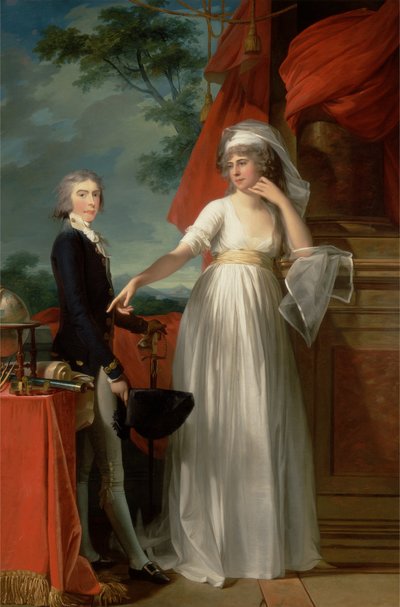 Margaret Callender y su hijo James Kearney de Jean Laurent Mosnier