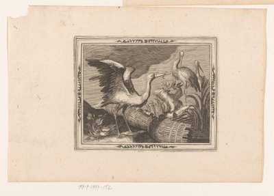 cigüeñas Representaciones de animales (título de la serie) de Jean Leclerc
