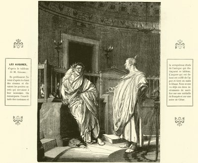 Dos augures, sacerdotes de la antigua Roma de Jean Leon (after) Gerome