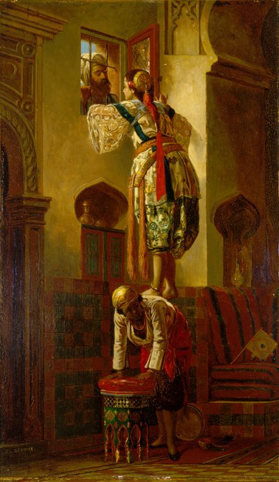 La cita de Jean Leon (attr. to) Gerome