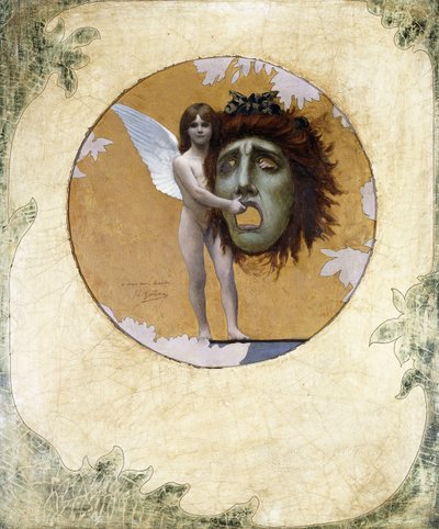 Un putto con una máscara de Jean Leon Gerome