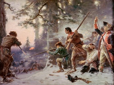 Batalla sobre raquetas de nieve 1757 de Jean Leon Gerome