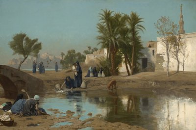 Mujeres Fellah Sacando Agua de Jean Leon Gerome