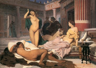 Boceto de interior griego de Jean Leon Gerome