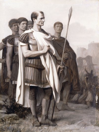 Julio César y su estado mayor de Jean Leon Gerome