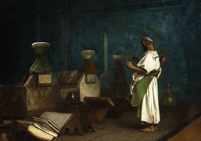 Oración en la tumba del sultán; Le Tombeau des Kalifes a Brousse, 1878 de Jean Leon Gerome