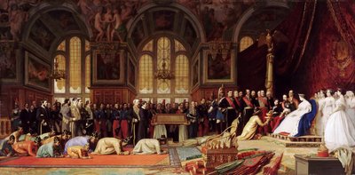 Recepción de los Embajadores de Siam por Napoleón III en el Palacio de Fontainebleau el 27 de junio de 1861 de Jean Leon Gerome