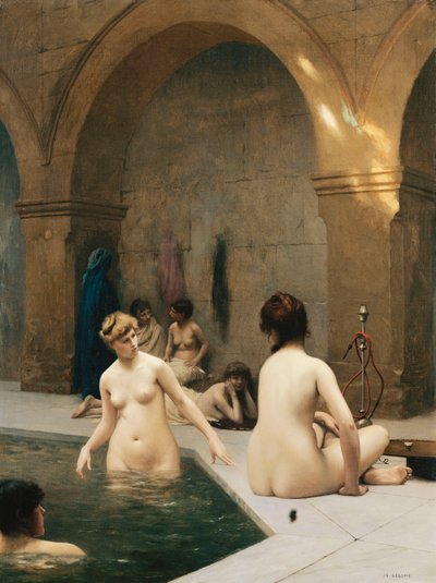 Los bañistas, c.1889 de Jean Leon Gerome