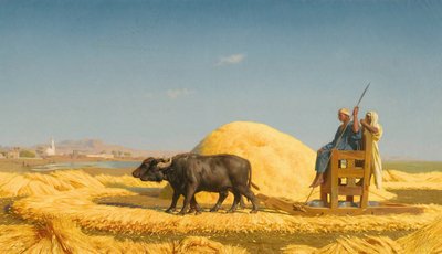 Los trilladores de grano, Egipto de Jean Leon Gerome