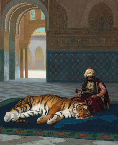 El Tigre y el Guardián de Jean Leon Gerome