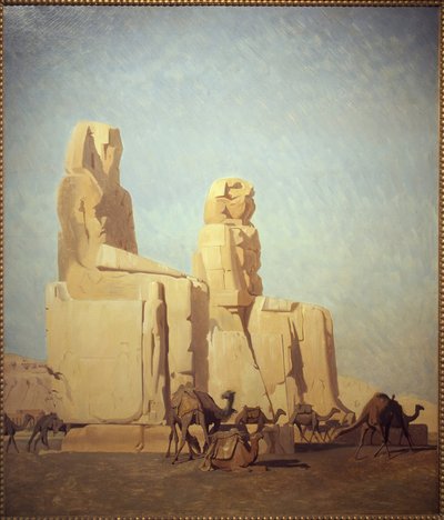 El coloso de Tebas, Memnón y Sesostris. Estudio de Jean Leon Gerome