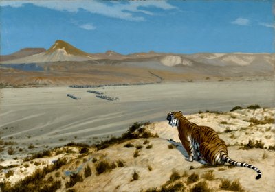 Tigre al acecho, c.1888 de Jean Leon Gerome