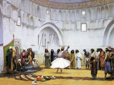 Derviches giradores, c.1895 (óleo sobre lienzo) de Jean Leon Gerome