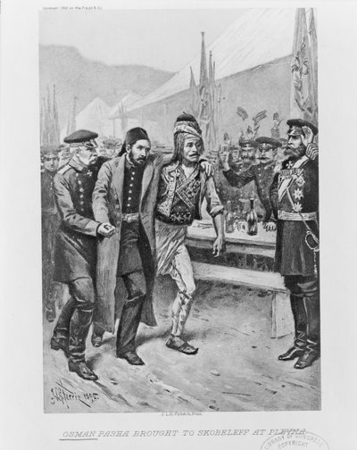 Osman Pasha llevado a Skobelev en Plevna, c. 1895 de Jean Leon Gerome Ferris