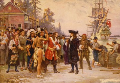 El desembarco de William Penn, c.1930 de Jean Leon Gerome Ferris