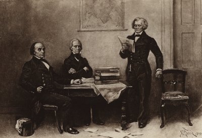 Webster, Clay y Calhoun (fotograbado) de Jean Leon Gerome Ferris