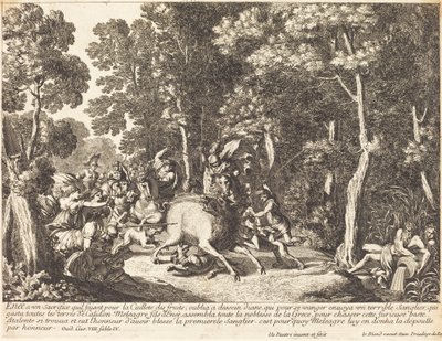 Atalanta y Meleagro cazando el jabalí de Calidón de Jean Lepautre