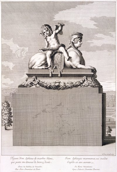 Figura de una esfinge en Versalles de Jean Lepautre