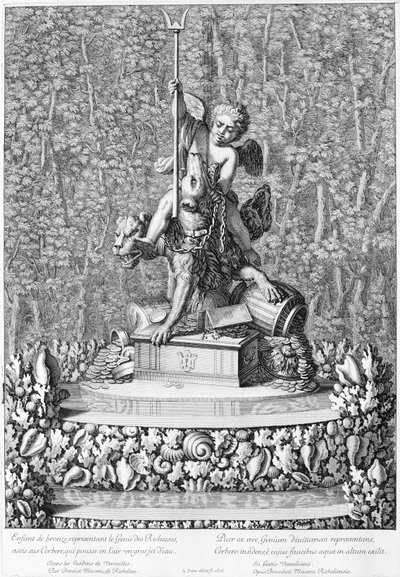 Fuente con el Genio de la Riqueza, Versalles de Jean Lepautre