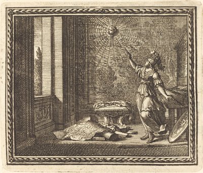 Minerva transformando a Aracne en una araña de Jean Lepautre