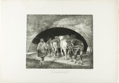 Entrada al muelle Adelphi, lámina 11 de Varios temas dibujados del natural sobre piedra de Jean Louis André Théodore Géricault