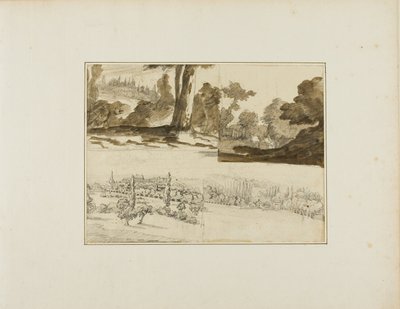 Cuatro paisajes de Jean Louis André Théodore Géricault