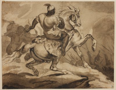 Jinete haitiano (Escena de las "Guerras coloniales francesas") de Jean Louis André Théodore Géricault