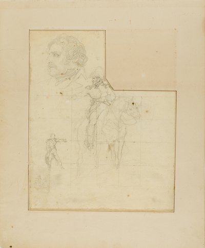 Oficial a caballo y otros esbozos de Jean Louis André Théodore Géricault