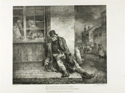 Pity the Sorrows of a Poor Old Man!... plate 2 from Various Subjects Drawn from Life and on Stone (La Suite Inglesa) de Jean Louis André Théodore Géricault
