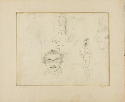 Hoja de caricaturas de Jean Louis André Théodore Géricault