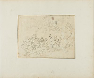 Bocetos de una batalla de caballería de Jean Louis André Théodore Géricault