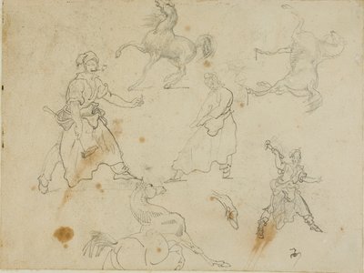 Estudios sobre herreros y caballos de Jean Louis André Théodore Géricault