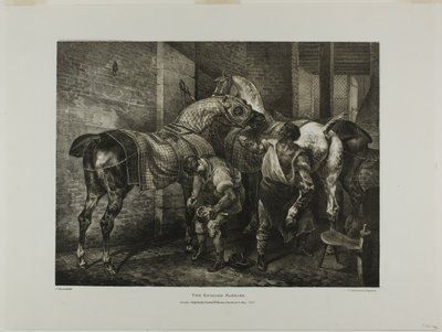 The English Farrier, lámina 10 de Various Subjects Drawn from Life and on Stone (The English Suite) de Jean Louis André Théodore Géricault