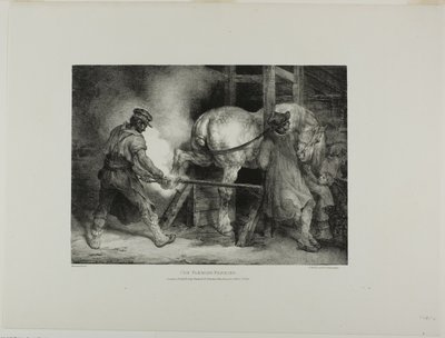 El herrador flamenco, lámina 4 de Various Subjects Drawn from Life and on Stone (The English Suite) de Jean Louis André Théodore Géricault