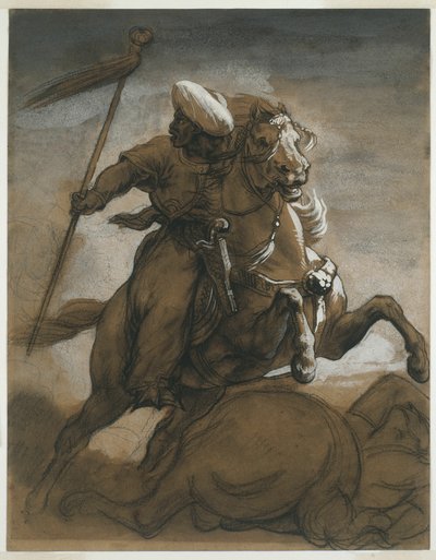 Caballero turco en combate de Jean Louis André Théodore Géricault