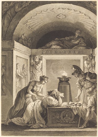 La matrona de Éfeso de Jean Louis Delignon and Antoine Jean Duclos after Jean Honoré Fragonard