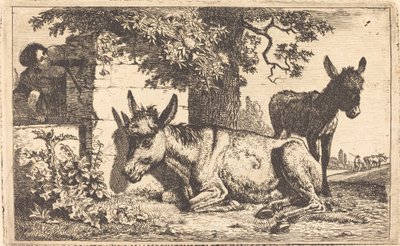 Un Burro junto a un Pozo de Agua de Jean Louis Demarne