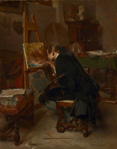 Un pintor, 1855 de Jean Louis Ernest Meissonier