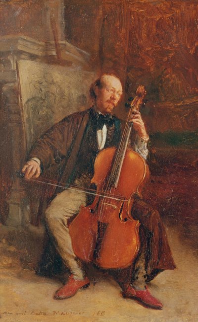 Alexandre Batta, el violonchelista, 1855 de Jean Louis Ernest Meissonier