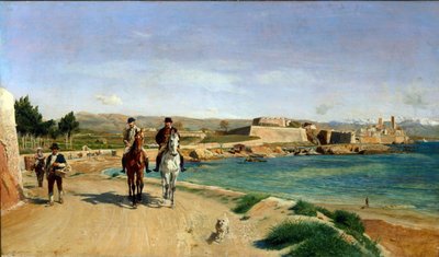 Antibes La promenade a cheval de Jean Louis Ernest Meissonier