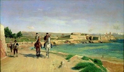 Antibes, el paseo a caballo de Jean Louis Ernest Meissonier