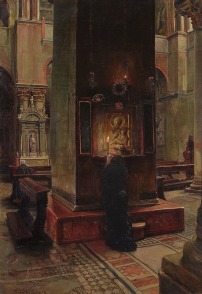 La Madonna del Bacio en San Marco, Venecia de Jean Louis Ernest Meissonier