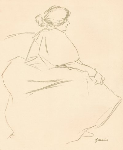 Un estudio en crayón, c. 1872-1898, 1898 de Jean Louis Forain