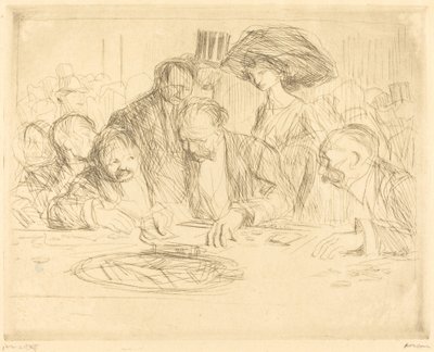 En la mesa de juego (segunda placa) de Jean Louis Forain